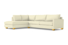 Tuxedo 2pc Sleeper Sectional :: Leg Finish: Natural / Configuration: LAF - Chaise on the Left / Sleeper Option: Memory Foam Mattress