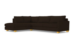 Tuxedo 2pc Sleeper Sectional :: Leg Finish: Natural / Configuration: LAF - Chaise on the Left / Sleeper Option: Memory Foam Mattress