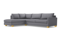 Tuxedo 2pc Sleeper Sectional :: Leg Finish: Natural / Configuration: LAF - Chaise on the Left / Sleeper Option: Deluxe Innerspring Mattress