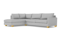 Tuxedo 2pc Sleeper Sectional :: Leg Finish: Natural / Configuration: LAF - Chaise on the Left / Sleeper Option: Deluxe Innerspring Mattress