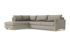 Tuxedo 2pc Sleeper Sectional :: Leg Finish: Natural / Configuration: LAF - Chaise on the Left / Sleeper Option: Deluxe Innerspring Mattress