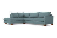 Tuxedo 2pc Sleeper Sectional :: Leg Finish: Pecan / Configuration: LAF - Chaise on the Left / Sleeper Option: Deluxe Innerspring Mattress