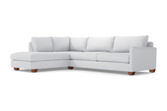 Tuxedo 2pc Sectional Sofa :: Leg Finish: Pecan / Configuration: LAF - Chaise on the Left