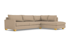 Tuxedo 2pc Sleeper Sectional :: Leg Finish: Natural / Configuration: RAF - Chaise on the Right / Sleeper Option: Deluxe Innerspring Mattress