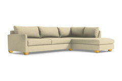 Tuxedo 2pc Sleeper Sectional :: Leg Finish: Natural / Configuration: RAF - Chaise on the Right / Sleeper Option: Deluxe Innerspring Mattress