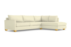 Tuxedo 2pc Sleeper Sectional :: Leg Finish: Natural / Configuration: RAF - Chaise on the Right / Sleeper Option: Deluxe Innerspring Mattress