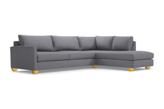 Tuxedo 2pc Sleeper Sectional :: Leg Finish: Natural / Configuration: RAF - Chaise on the Right / Sleeper Option: Memory Foam Mattress