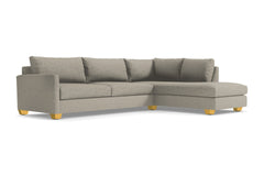 Tuxedo 2pc Sleeper Sectional :: Leg Finish: Natural / Configuration: RAF - Chaise on the Right / Sleeper Option: Deluxe Innerspring Mattress