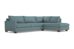 Tuxedo 2pc Sectional Sofa :: Leg Finish: Pecan / Configuration: RAF - Chaise on the Right