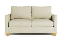 Tuxedo Twin Size Sleeper Sofa Bed :: Leg Finish: Natural / Sleeper Option: Deluxe Innerspring Mattress