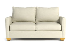 Tuxedo Twin Size Sleeper Sofa Bed :: Leg Finish: Natural / Sleeper Option: Deluxe Innerspring Mattress