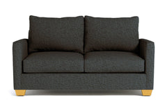 Tuxedo Twin Size Sleeper Sofa Bed :: Leg Finish: Natural / Sleeper Option: Deluxe Innerspring Mattress