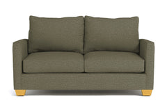 Tuxedo Twin Size Sleeper Sofa Bed :: Leg Finish: Natural / Sleeper Option: Deluxe Innerspring Mattress