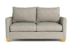 Tuxedo Apartment Size Sleeper Sofa Bed :: Leg Finish: Natural / Sleeper Option: Deluxe Innerspring Mattress