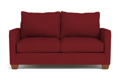 Tuxedo Apartment Size Sleeper Sofa Bed :: Leg Finish: Pecan / Sleeper Option: Deluxe Innerspring Mattress