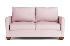 Tuxedo Apartment Size Sleeper Sofa Bed:: Leg Finish: Pecan / Sleeper Option: Memory Foam Mattress