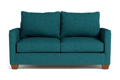 Tuxedo Apartment Size Sleeper Sofa Bed:: Leg Finish: Pecan / Sleeper Option: Memory Foam Mattress