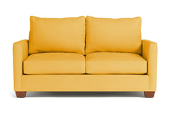 Tuxedo Apartment Size Sleeper Sofa Bed:: Leg Finish: Pecan / Sleeper Option: Memory Foam Mattress