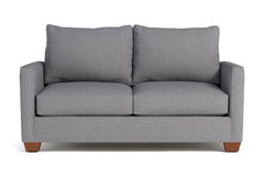 Tuxedo Apartment Size Sleeper Sofa Bed:: Leg Finish: Pecan / Sleeper Option: Memory Foam Mattress