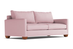 Tuxedo Queen Size Sleeper Sofa Bed :: Leg Finish: Pecan / Sleeper Option: Deluxe Innerspring Mattress