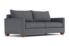 Tuxedo Queen Size Sleeper Sofa Bed :: Leg Finish: Pecan / Sleeper Option: Deluxe Innerspring Mattress