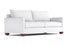 Tuxedo Queen Size Sleeper Sofa Bed :: Leg Finish: Pecan / Sleeper Option: Deluxe Innerspring Mattress