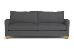 Tuxedo Queen Size Sleeper Sofa Bed :: Leg Finish: Natural / Sleeper Option: Deluxe Innerspring Mattress