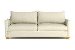 Tuxedo Queen Size Sleeper Sofa Bed :: Leg Finish: Natural / Sleeper Option: Deluxe Innerspring Mattress