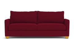 Tuxedo Queen Size Sleeper Sofa Bed :: Leg Finish: Natural / Sleeper Option: Deluxe Innerspring Mattress