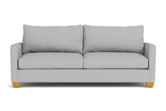 Tuxedo Queen Size Sleeper Sofa Bed :: Leg Finish: Natural / Sleeper Option: Deluxe Innerspring Mattress