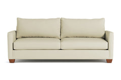 Tuxedo Queen Size Sleeper Sofa Bed :: Leg Finish: Pecan / Sleeper Option: Deluxe Innerspring Mattress