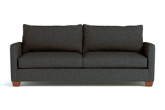 Tuxedo Queen Size Sleeper Sofa Bed :: Leg Finish: Pecan / Sleeper Option: Deluxe Innerspring Mattress