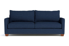 Tuxedo Queen Size Sleeper Sofa Bed :: Leg Finish: Pecan / Sleeper Option: Deluxe Innerspring Mattress