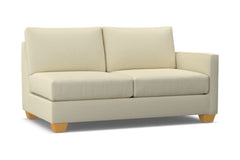 Tuxedo Right Arm Apartment Size Sofa :: Leg Finish: Natural / Configuration: RAF - Chaise on the Right