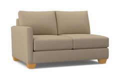 Tuxedo Left Arm Loveseat :: Leg Finish: Natural / Configuration: LAF - Chaise on the Left