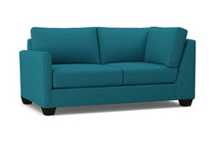 Tuxedo Left Arm Corner Loveseat :: Leg Finish: Espresso / Configuration: LAF - Chaise on the Left