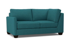 Tuxedo Left Arm Corner Loveseat :: Leg Finish: Espresso / Configuration: LAF - Chaise on the Left