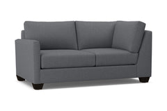 Tuxedo Left Arm Corner Loveseat :: Leg Finish: Espresso / Configuration: LAF - Chaise on the Left