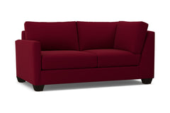 Tuxedo Left Arm Corner Loveseat :: Leg Finish: Espresso / Configuration: LAF - Chaise on the Left