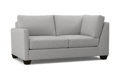 Tuxedo Left Arm Corner Loveseat :: Leg Finish: Espresso / Configuration: LAF - Chaise on the Left