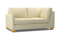 Tuxedo Left Arm Corner Loveseat :: Leg Finish: Natural / Configuration: LAF - Chaise on the Left