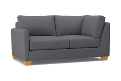 Tuxedo Left Arm Corner Loveseat :: Leg Finish: Natural / Configuration: LAF - Chaise on the Left