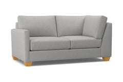 Tuxedo Left Arm Corner Loveseat :: Leg Finish: Natural / Configuration: LAF - Chaise on the Left