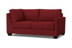 Tuxedo Right Arm Corner Loveseat :: Leg Finish: Espresso / Configuration: RAF - Chaise on the Right