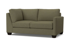 Tuxedo Right Arm Corner Loveseat :: Leg Finish: Espresso / Configuration: RAF - Chaise on the Right