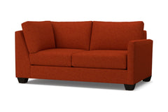 Tuxedo Right Arm Corner Loveseat :: Leg Finish: Espresso / Configuration: RAF - Chaise on the Right