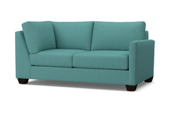 Tuxedo Right Arm Corner Loveseat :: Leg Finish: Espresso / Configuration: RAF - Chaise on the Right