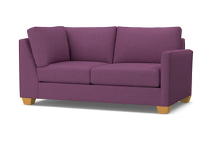 Tuxedo Right Arm Corner Loveseat :: Leg Finish: Natural / Configuration: RAF - Chaise on the Right