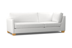 Tuxedo Left Arm Corner Sofa :: Leg Finish: Natural / Configuration: LAF - Chaise on the Left