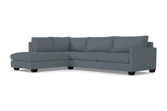 Tuxedo 2pc Sleeper Sectional :: Leg Finish: Espresso / Configuration: LAF - Chaise on the Left / Sleeper Option: Deluxe Innerspring Mattress